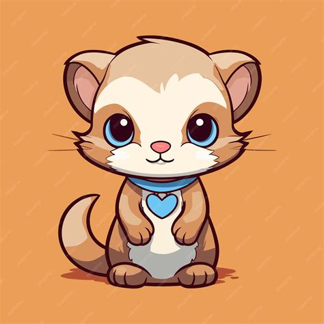 Premium Vector | Cute Vector Ferret Cartoon Character