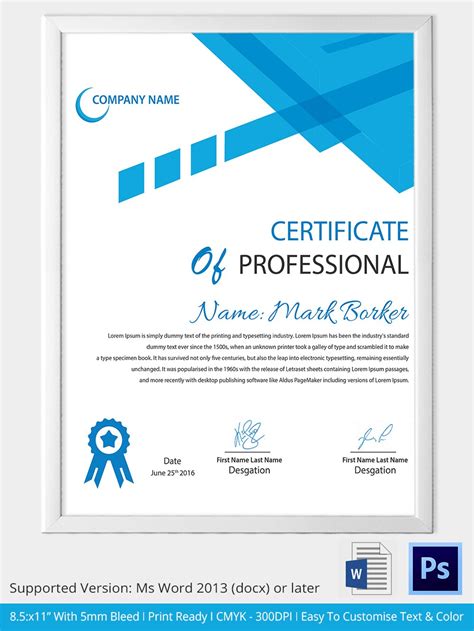 Word Certificate Template - 31+ Free Download Samples, Examples ...