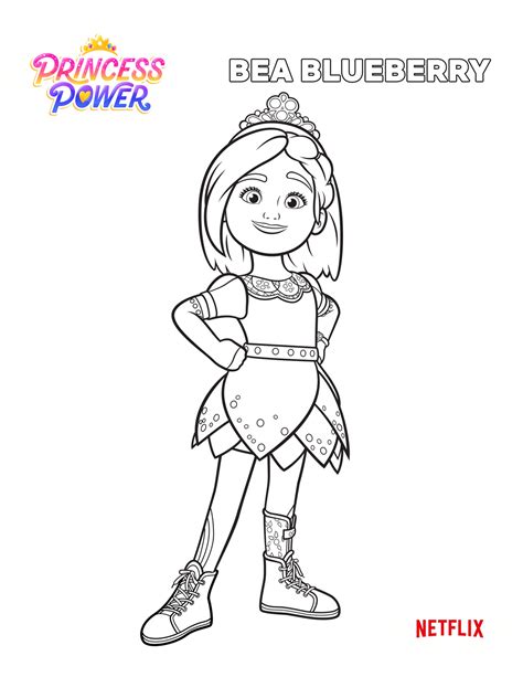 Bea Blueberry Princess Power Coloring Page Coloring Home