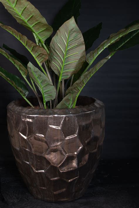 Grote Design Plantenbak Bloempot Brons Goud Mella Grote Bloempot