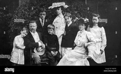 THEODORE ROOSEVELT FAMILY. /nPhotographed 1903. Left to right: Quentin, T.R., Ted Jr., Archie ...