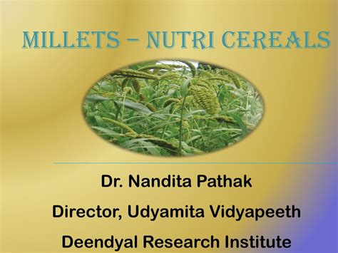 Ppt Millets Nutri Cereals Powerpoint Presentation Free Download