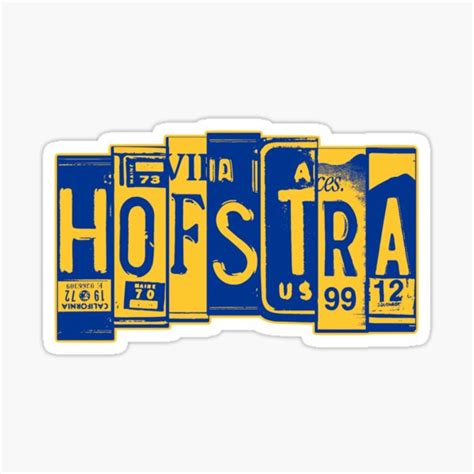 Hofstra License Plate Sticker By Csachs Redbubble