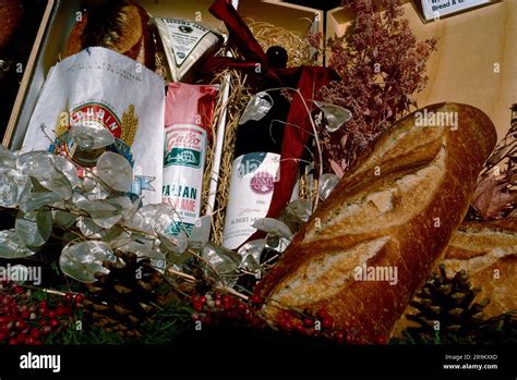 Display Of Typical North Beach Italian Foods In A Deli In North Beach