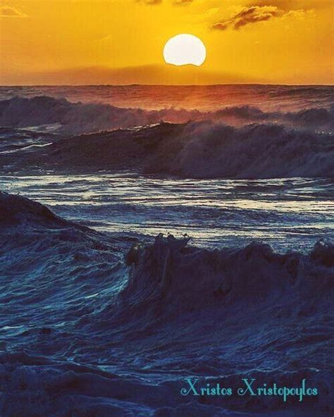 A Wonderful Sunset 🌇 On A Waving Sea 🌊 👌 💖 ☺