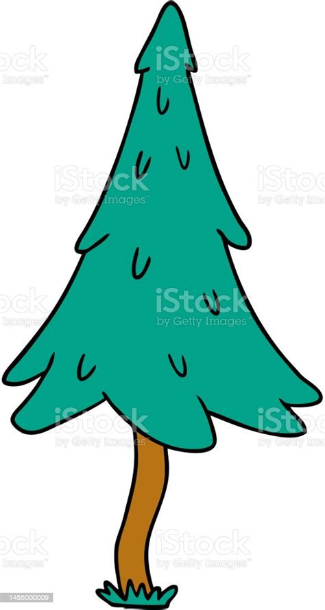 Hand Drawn Cartoon Doodle Of Woodland Pine Trees Stock Illustration Download Image Now Art