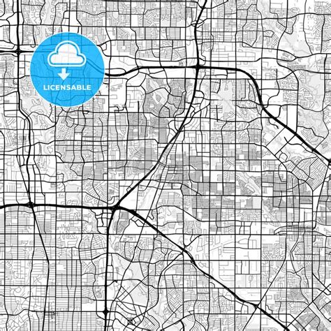 Vector PDF map of Richardson, Texas, United States - HEBSTREITS | Printable maps, Map, Map vector