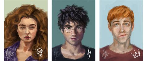 Painting Practice With The Trio HP By Asha47110 On DeviantArt Harry