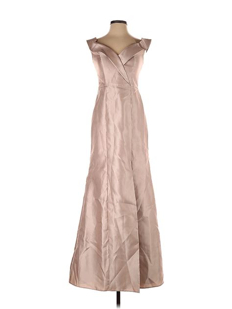 Alfred Sung 100 Polyester Solid Tan Cocktail Dress Size 2 67 Off