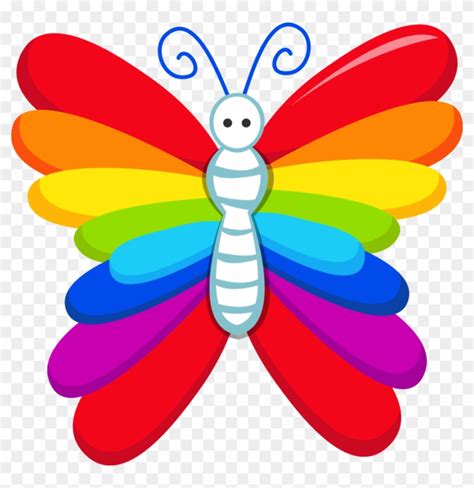 Rainbow Butterfly Clipart Clip Art Library