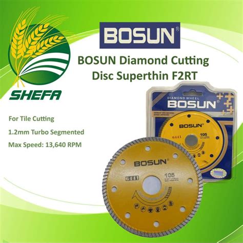 Bosun F2RT Diamond Cutting Disc Superthin Turbo 4 1 Box 10 Pcs