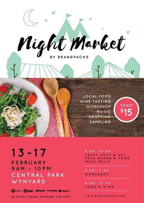 Night Market Free Poster Template Night