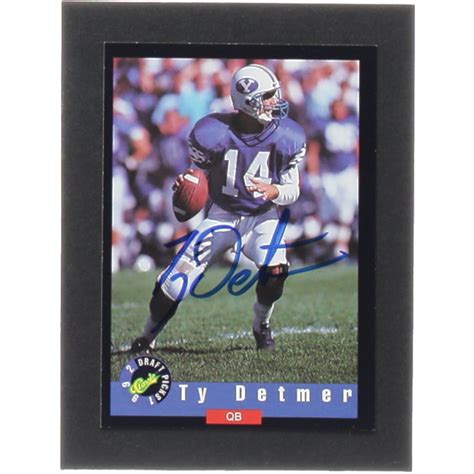 Ty Detmer 1992 Classic Four Sport Autographs 129 Pristine Auction