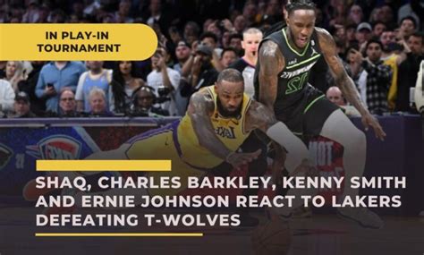 Shaq Charles Barkley Kenny Smith And Ernie Johnson React To Lakers