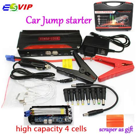 Top Car Jump Starter 12V Multi function Jump Starter Emergency Charger 4 USB Port For Diesel And ...