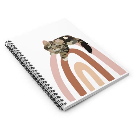 Tabby Cat Notebook Cat Themed Gift Cute Cat Design Etsy