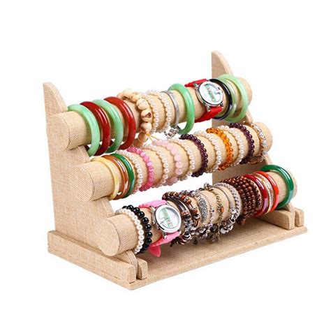 Tier Bracelet T Bar Rack Jewelry Organizer Stand Holder Jewelry