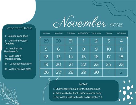 2023 Calendars Word Templates Design Free Download