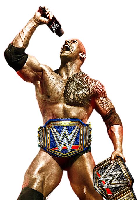 The Rock Wwe Undisputed Champion Custom Png By Decentrenderz On Deviantart