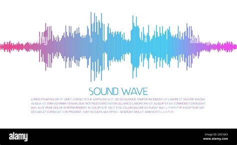 Espectro de ondas sonoras musicales Ilustración de estilo plano