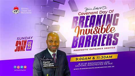 Covenant Day Of Breaking Invisible Barriers 1st Service Pst Olusegun Wci Manchester 04