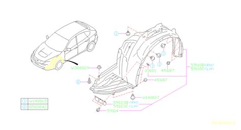 Subaru Forester Plus W Eyesight Fender Liner Support Bracket