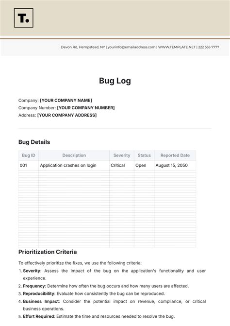 Free Pest Control Log Template Edit Online And Download