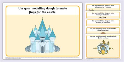 Traditional Tales Themed Modelling Dough Mats Mats Twinkl