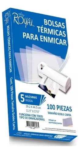 Mica Termica 5 Mil Royal Doble Carta Con 100 Rigida Envío gratis