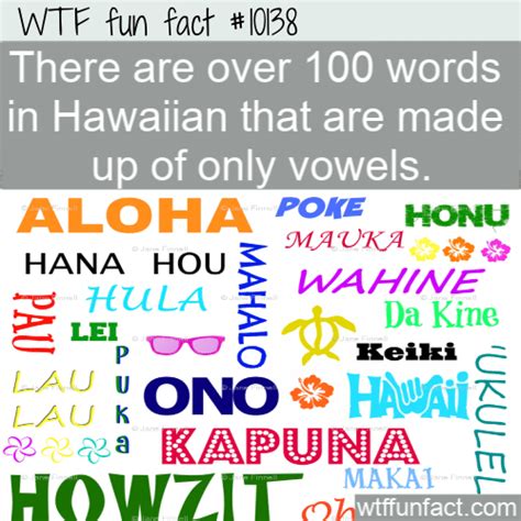 WTF Fun Fact - Hawaiian Words