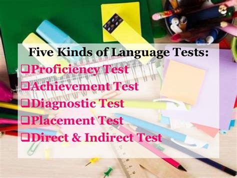 Kinds Of Language Tests