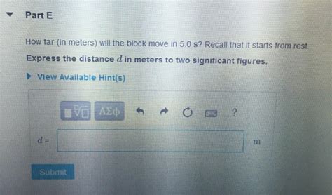 Solved CH 4 HW 2 Newton S 2nd Law F2018 Motion Of A Block Chegg