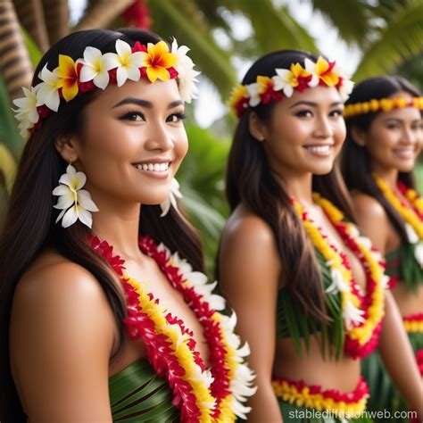 Hawaiians Wearing Hula Skirts Stable Diffusion Online