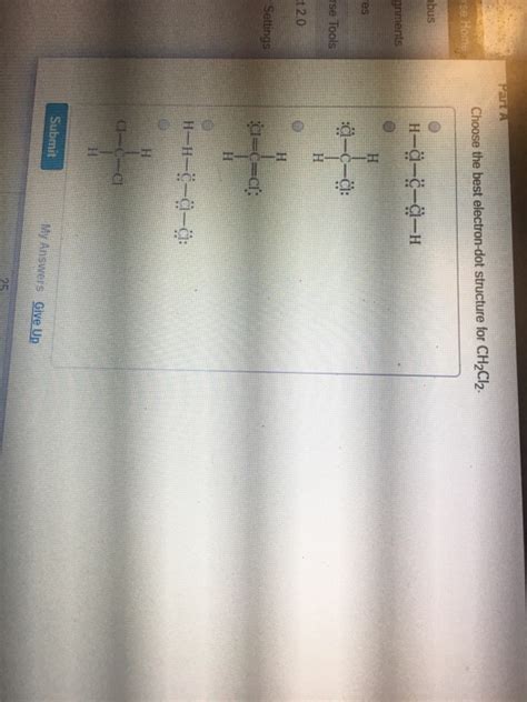 Solved Choose The Best Electron Dot Structure For CH 2 Cl 2 Chegg