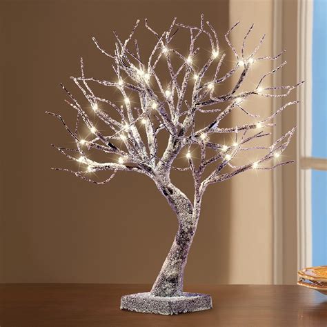 Frosted Led Lighted Tabletop Tree Collections Etc