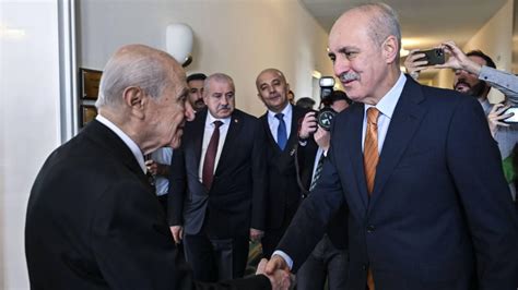 TBMM Başkanı Kurtulmuş MHP Genel Başkanı Bahçeli yi ziyaret etti Son