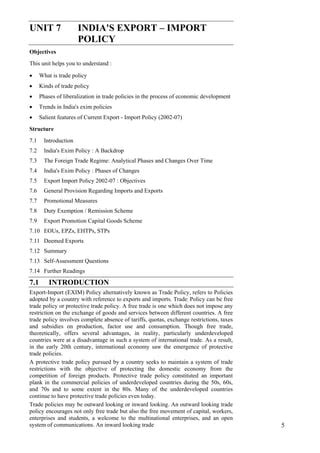 India S Exim Policy Pdf