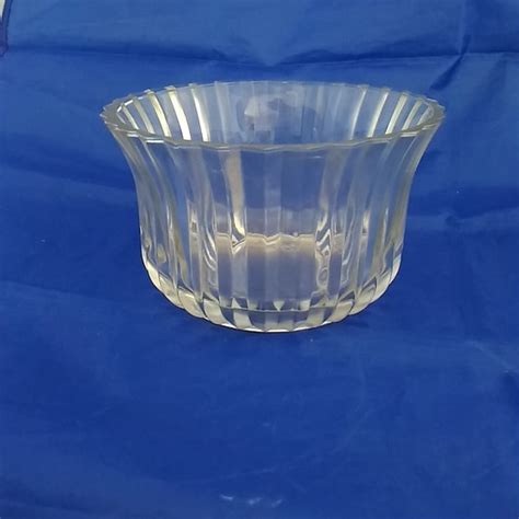 Ribbed Glass Bowl Etsy