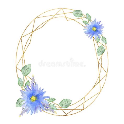 Gold Frames With Elements Of Sunflowers And Leaves Bouquet Of