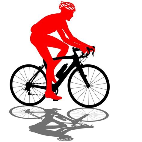 Premium Vector Silhouette Of A Cyclist Male Vector Illustration