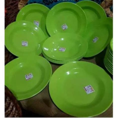 Jual Piring Makan Melamin Singa Singi Hijau Ukuran Inch Indonesia