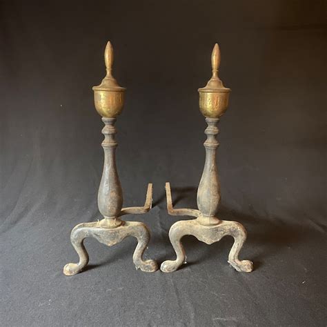 Brass Andirons - Etsy