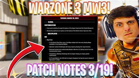 New Warzone 3 Mw3 Patch Notes Nerfs And Buffs Season 2 Reloaded Youtube