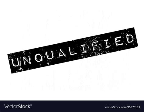 Unqualified Rubber Stamp Royalty Free Vector Image