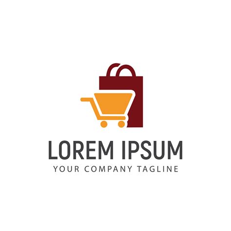 Shopping Bag And Carriage Logo Design Concept Template 610145 Vector