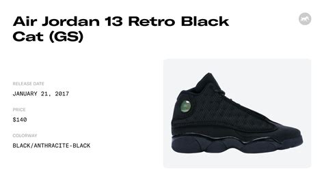 Air Jordan 13 Retro Black Cat (GS) - 884129-011 Raffles & Where to Buy