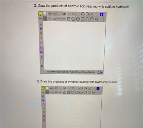 Solved Draw The Products Of Benzoic Acid Reacting With Chegg