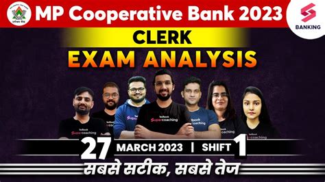 Mp Cooperative Bank Clerk Exam Analysis March Shift Mp