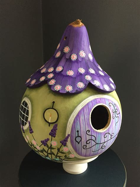 Painted Birdhouse Gourd Hand Painted Gourds Gourds Crafts Painted