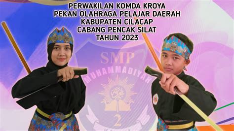 Penampilan Atlet Pencak Silat SMP Muh 2 Kroya Di Ajang POPDA Kab